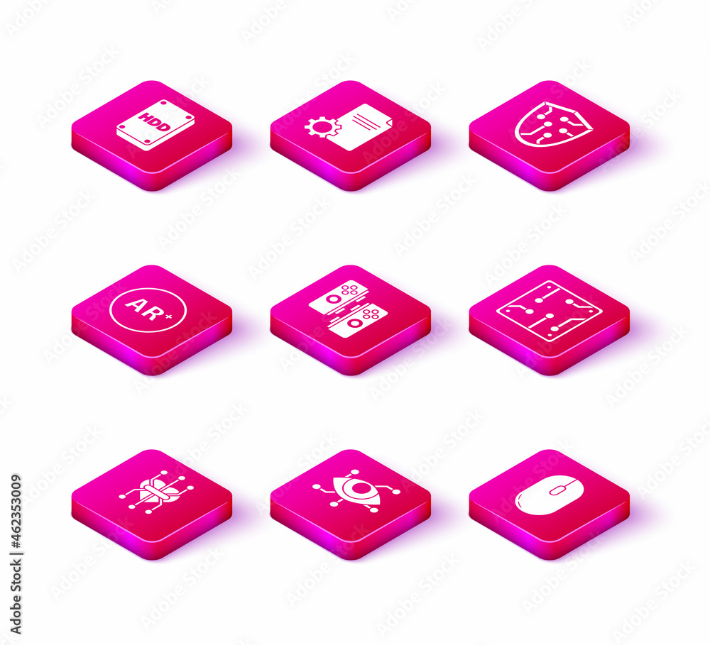 Poster set processor, virtual reality, ar, augmented, gamepad, computer mouse, cyber security and file docu