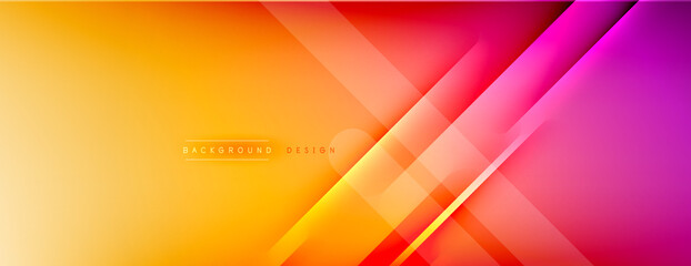 Abstract background - lines composition created with lights and shadows. Technology or business digital template. Trendy simple fluid color gradient abstract background with dynamic