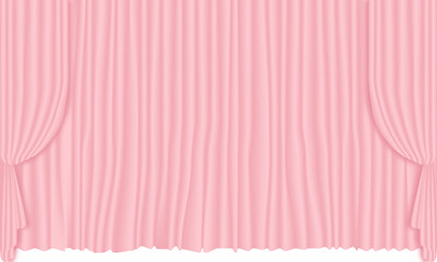 pink curtain background with space