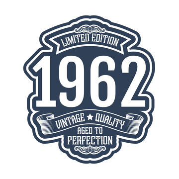 vintage 1962 Aged to perfection, 1962 birthday typography design for T-shirt