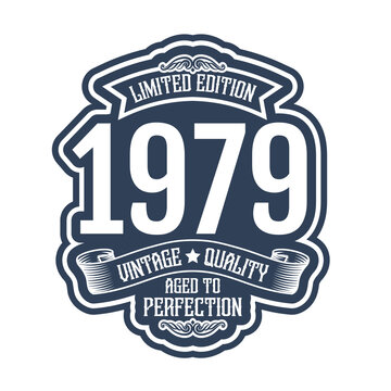 vintage 1979 Aged to perfection, 1979 birthday typography design for T-shirt