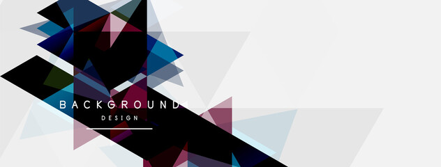 Fototapeta premium Mosaic triangles geometric background. Techno or business concept, pattern for wallpaper, banner, background, landing page