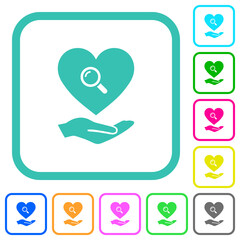 Dating service vivid colored flat icons