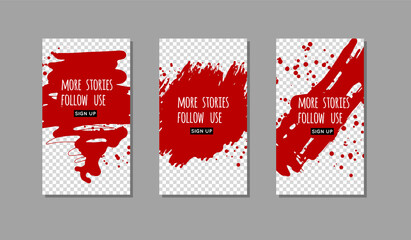 Red ink brush stroke on white background.