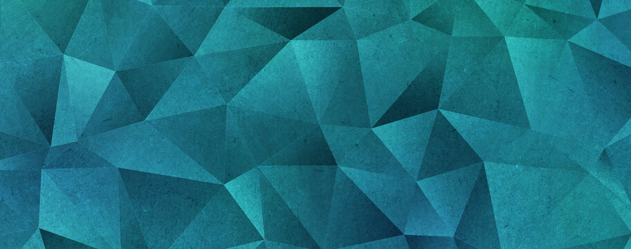 Turquoise Geometric Triangle Low Poly Pattern in 8K High Resolution for Graphic Design, Wallpaper and Abstract Background