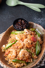 Chili Paste Fried Rice with Shrimp