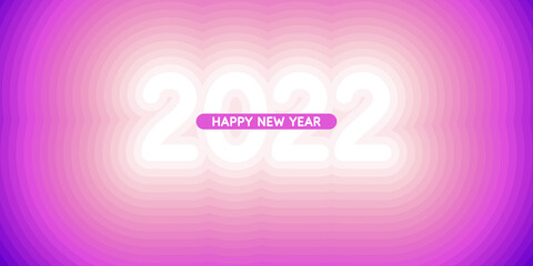 Background with the inscription Happy New Year 2022. Vector illustration. Modern greeting poster