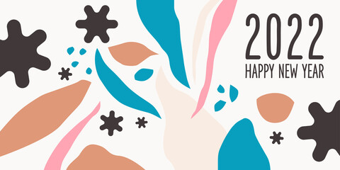 Abstract design background. Illustrations with flat shapes drawn by hand.