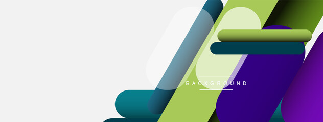 Overlapping round shapes and lines background. Vector illustration for wallpaper banner background or landing page