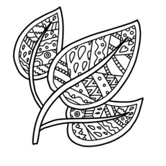 plant floral leaves garden nature amazing gorgeous cute lined doodle forest coloring book page black and white background art therapy relax psychology pattern 