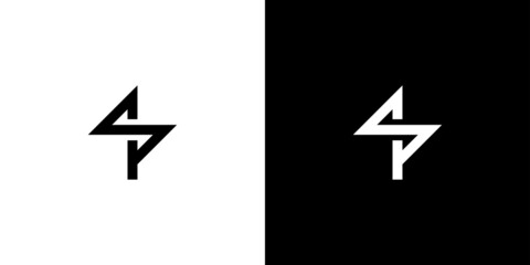 Unique and modern SP logo design