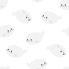 アザラシ　シームレスパターン