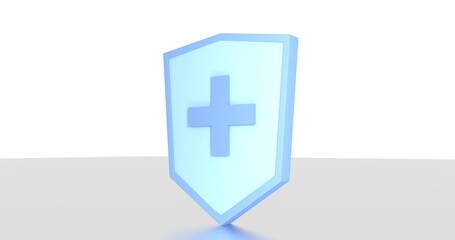 3D illustration Isolated Health Shield Protection