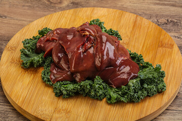 Raw chicken liver for cooking
