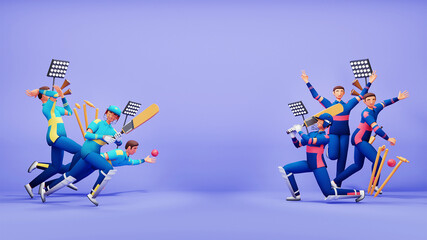 Participating Cricket Player Team Of Sri Lanka VS Namibia With Equipments And Copy Space.