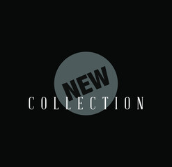 New collection typography unit vector.