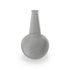 Alchemical Flask Medium Round Empty Isolated on white 3D Illustration