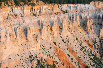 landscape on the bryce canyon in the united states of america