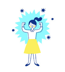 免疫力がアップした女性