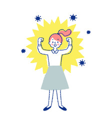 免疫力がアップした女性