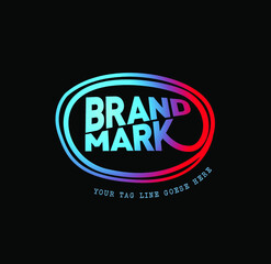 "BRAND MARK" studio logo. colorful logo.