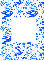 Fototapeta na wymiar Vector illustration, pattern for a postcard, for fabric. children's illustration, blue. seamless cartoon pattern. child.