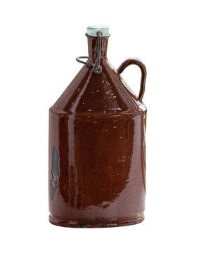 The old bottle on white, isolated