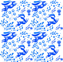 Vector illustration, pattern for a postcard, for fabric. children's illustration, blue. seamless cartoon pattern. child.