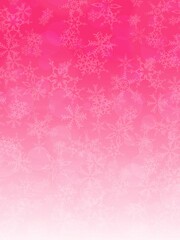 光と雪の結晶の赤色の背景