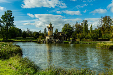 English village with a lighthouse