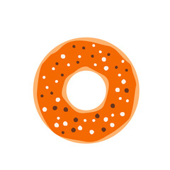 Donut icon vector. dessert illustration sign. sweet symbol. Cake logo.