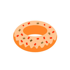Donut icon vector. dessert illustration sign. sweet symbol. Cake logo.