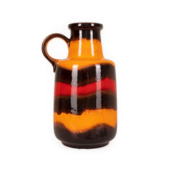 colorful vase on white background