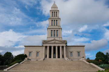 George Washington Masonic National Memorial towering above Old Town Alexandria, Virginia, housing museum and shrine landmark
