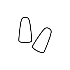 earplug icon vector ear plugs sign