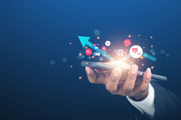 The trend of online businesses using smarts to buy and sell products through the Internet technology network.
