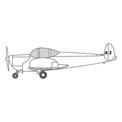 plane vector illustration isolated on a white background in EPS10