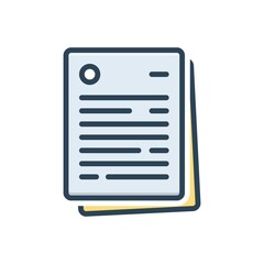 Color illustration icon for proposals
