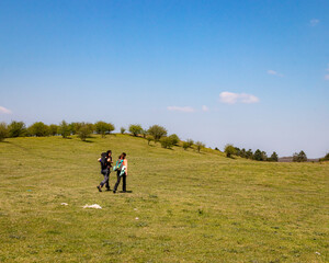 walking in the mountain