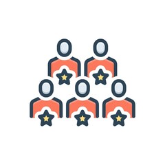 Color illustration icon for candidates