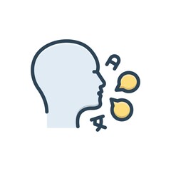 Color illustration icon for accent