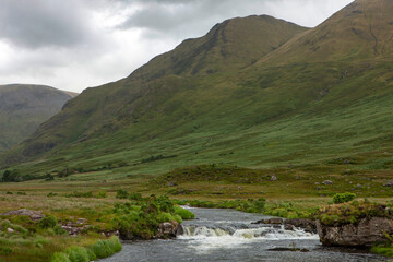 River. Connemara Ireland westcoast. Mountains. 
