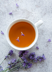 Cup of lavender tea
