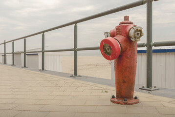 Fire hydrant on the street in the coastal area