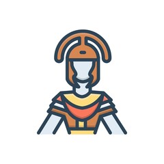 Color illustration icon for roman