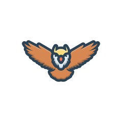 Color illustration icon for eagles