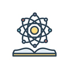 Color illustration icon for physics