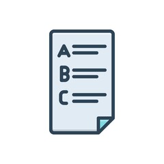 Fototapeta premium Color illustration icon for words