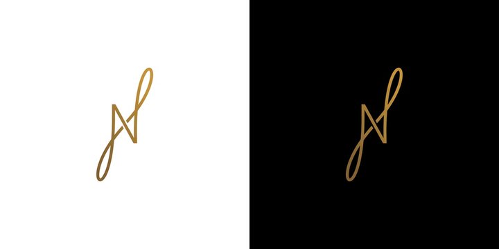 Unique and modern letter N initials infinity logo design