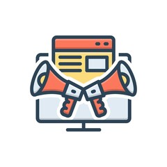 Color illustration icon for campaigns